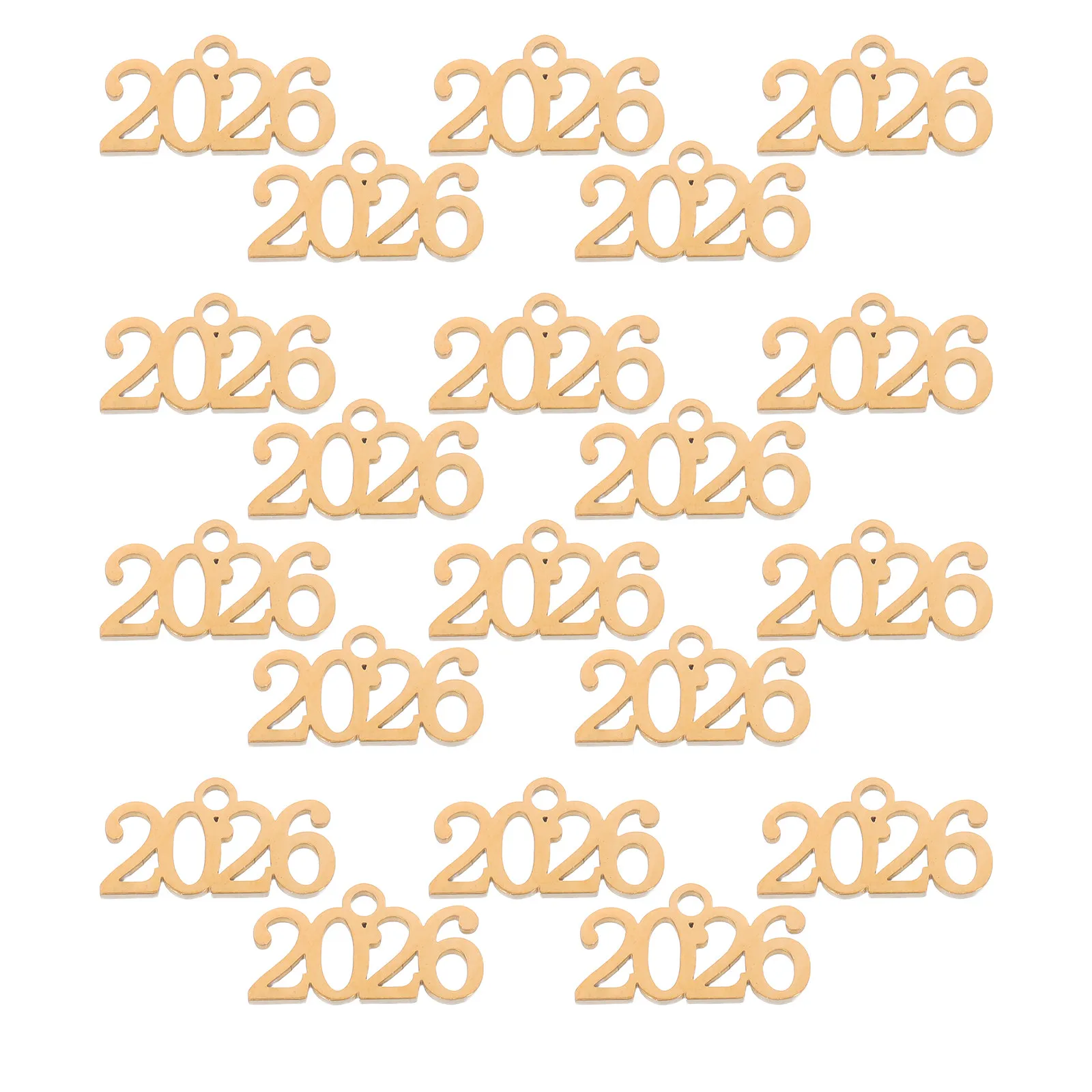 

20 шт. памятных подвесок из нержавеющей стали с символикой года для изготовления украшений своими руками, аксессуары для Нового года и выпускных вечеринок