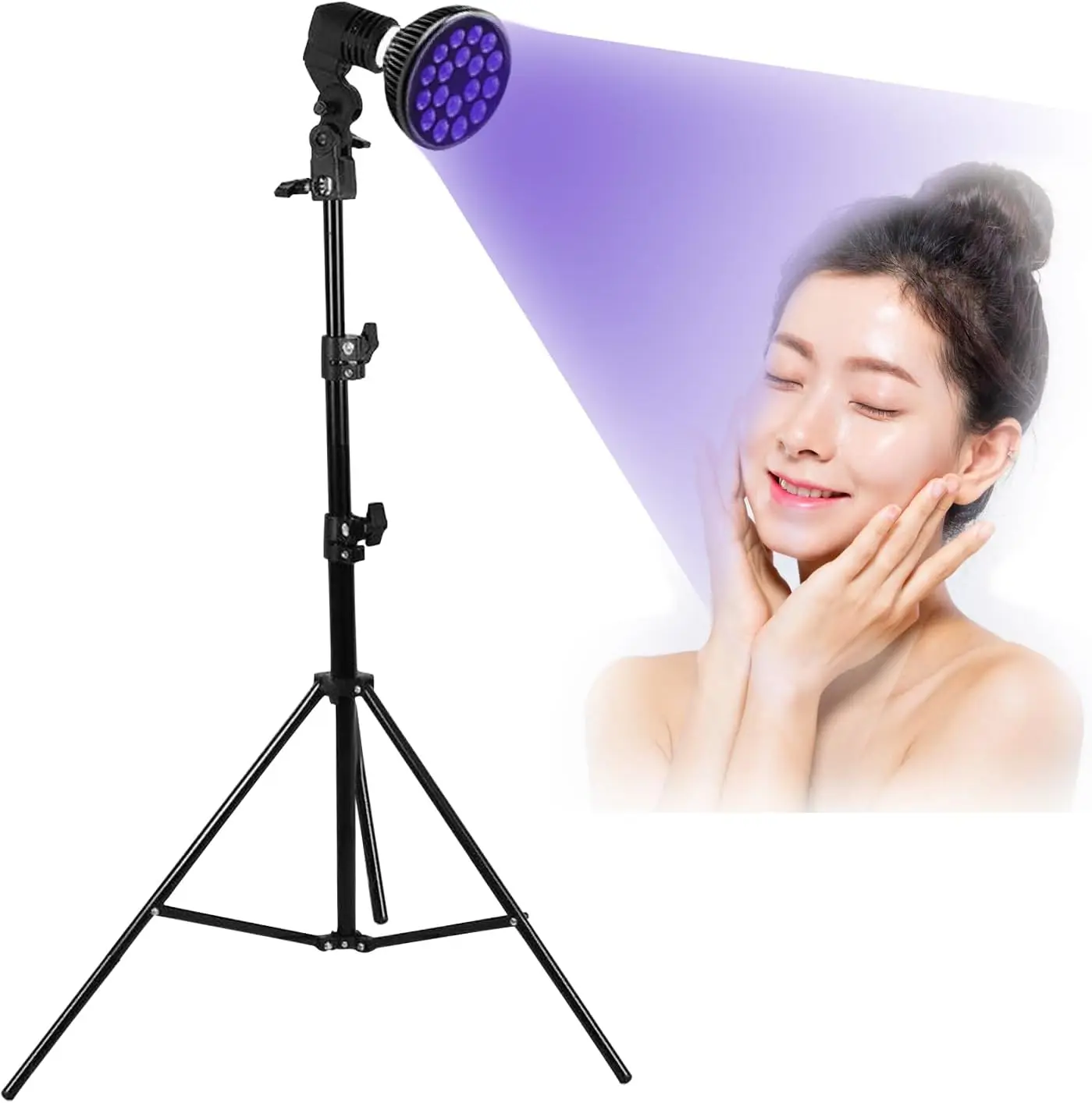 54W Tanning Lamp uv 450nm & 850nm Wavelength Professional Tanning Lamp Face and Body Home Sun Lamp Beauty and Skincare Tools