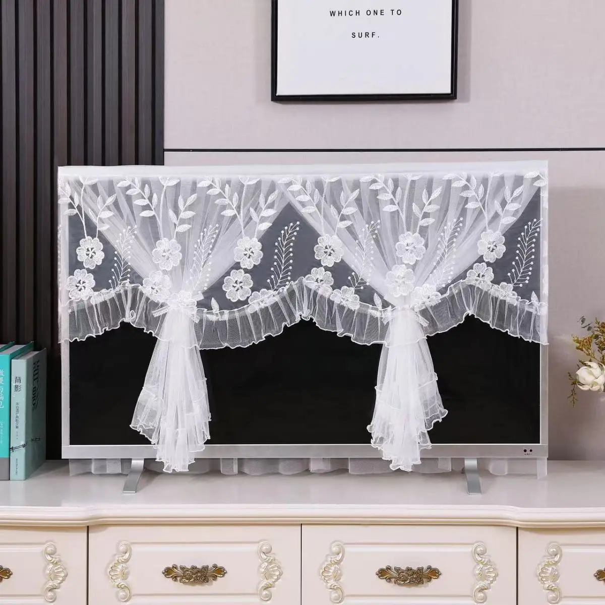 TV Dust Cover Ultra-thin TV Dust Cover Does Not Remove The TV Cover Cloth When Turned on, Desktop Hanging TV Cover Cloth