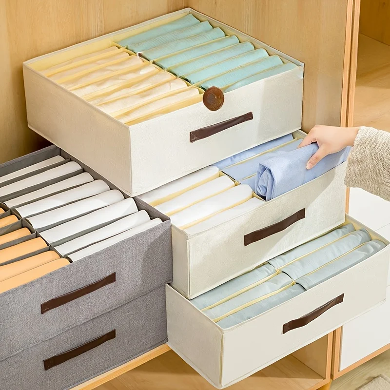 Foldable Storage Organizer with 10/16/24 Grids Space-Saving Portable Clothes & Accessories Box for Wardrobe Drawer Organization