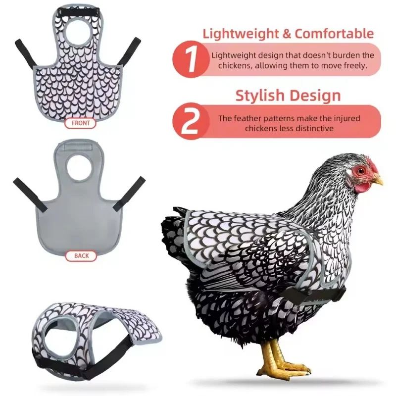 New Chicken Hen Mating Saddle Chicken Apron Back Protector for Hens With Adjustable Strap Outdoor Use for Hens Roosters - Image 4