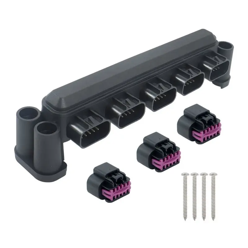A25F-5-Way Junction Box With Three Weather Caps 98-8M0165557 For Mercury Marine Or Mercruiser System Craft 5 Way 988M0165557