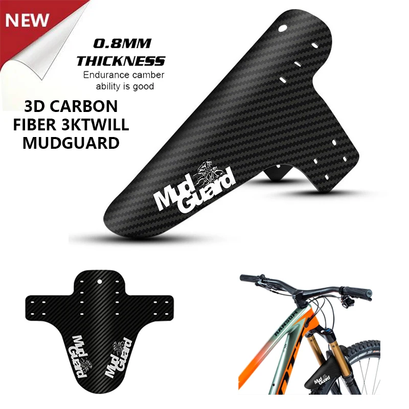 

MTB Fenders 3D Pattern Colorful Carbon Fiber Easy Fixed Front Rear Mudguard Road Bicycle Parts Road Bike Mud Tiles Speedway