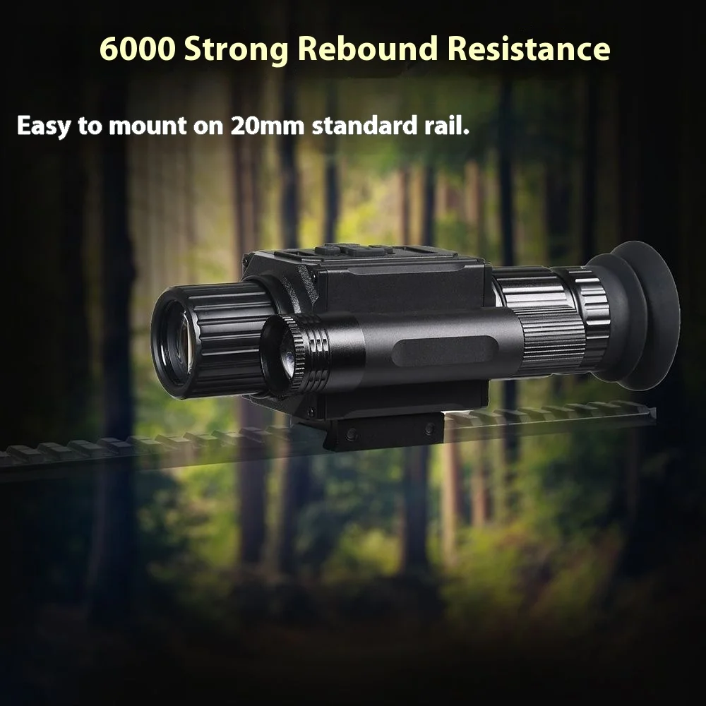 عرض ساخن لعام 2025 008 بالأشعة تحت الحمراء الرقمية AI تكبير للرؤية الليلية في الهواء الطلق بندقية الصيد البصر 1920*1080 يمكن رؤية ما يصل إلى 400 متر