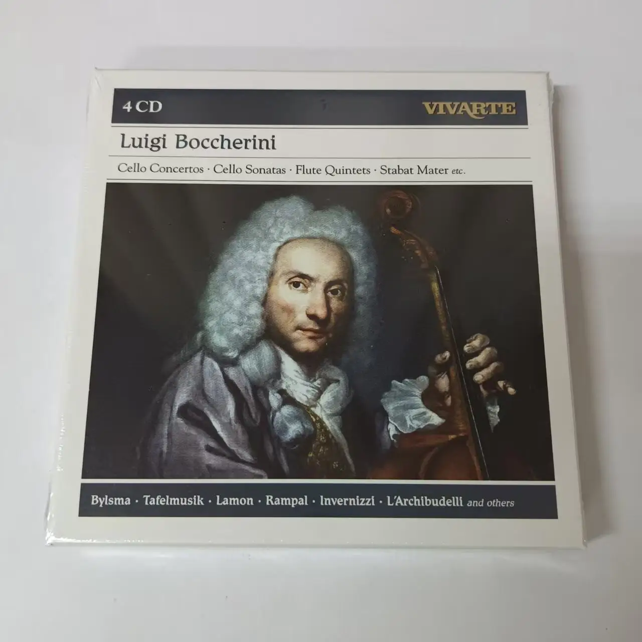 

Классический музыкальный компакт-диск Luigi Boccherini, виолончель Sonatas, флейта, квитанции, альбом Stabat Mater, 4 шт., музыкальная запись, косплей, звуковые доски, коробка, подарок