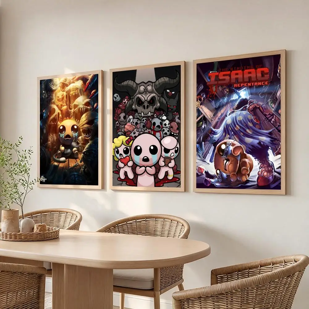 game The Binding of Isaac Poster Poster HD Frameless Creamy Style Home Decor Wall Art for Living Room Bedroom Gift