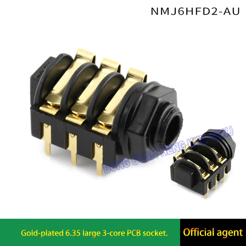 

NMJ6HFD2-AU Gold-plated 6.35 Large 3-core PCB Socket Fever Headphone Stereo NEUTRIK Socket M-type PCB Socket