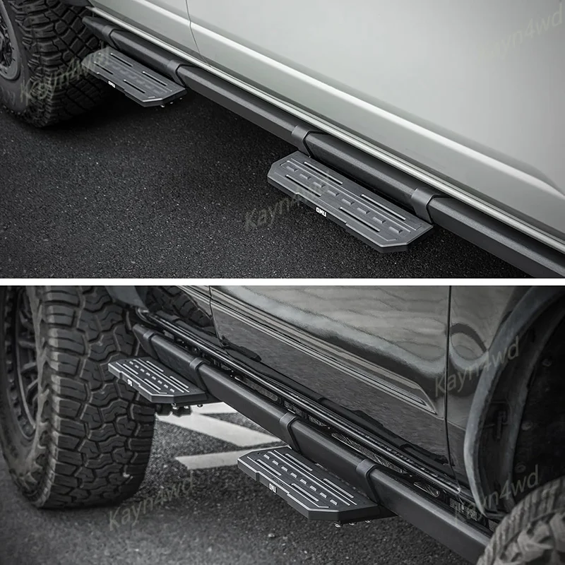 Off Road 4x4 Accessories OMU Aluminum Running Board Side Step For Jeep Wrangler JK 4 Door with Rubicon OEM Side Bar 2007-2017 - view 5