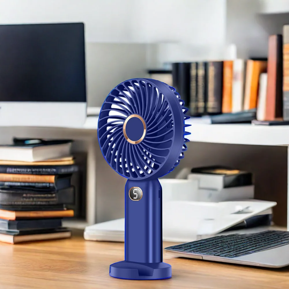 

Rechargeable Anti-Pinch Design Table Fan Mechanical Control Plastic Air Cooling Outdoor Household RV Garage Five Wind Speed