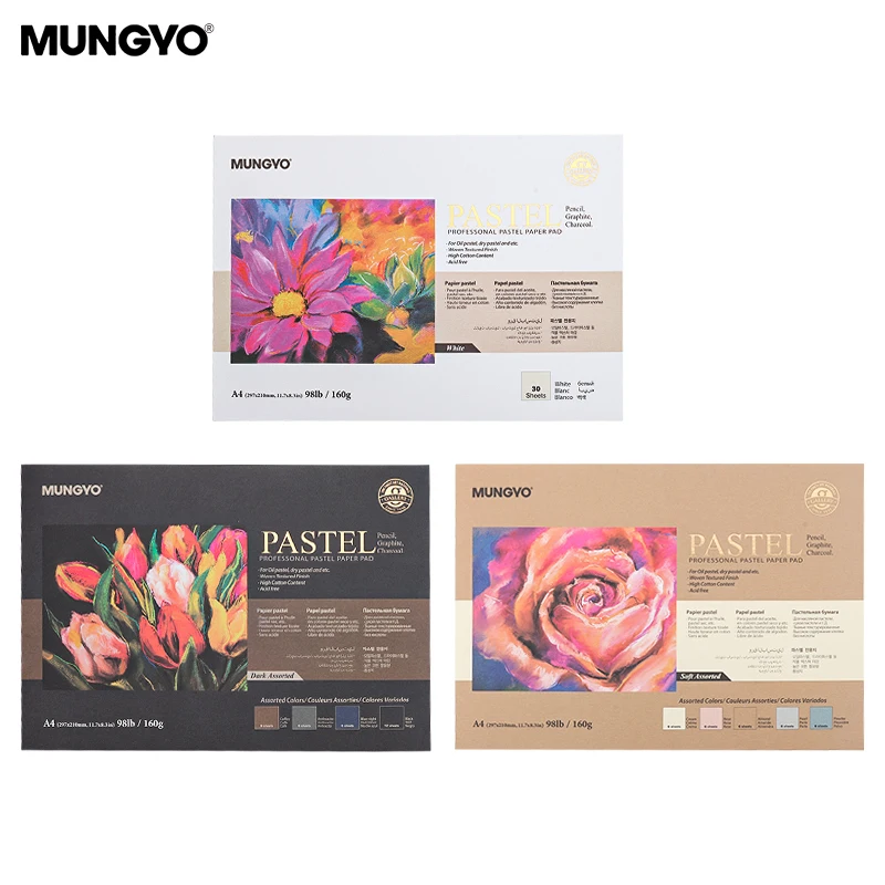 MUNGYO A3/A4 Chalk Special Paper Toner Book High cotton content Easy To Color Double-sided texture Oil Pastel Painting Book 160g