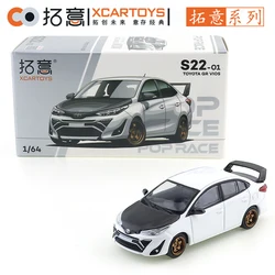 XCARTOYS POP RACE 1/64 Toyota GR Vios- White Car Alloy Motor Vehicle Diecast Metal Model Kids Xmas Gift Toys for Boys