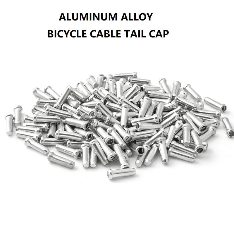 100PCS MTB Bike Bicycle Brake Shifter Aluminum Inner Cable Tips Crimps Cycle Cycling Parts Derailleur Shift Cables End Caps