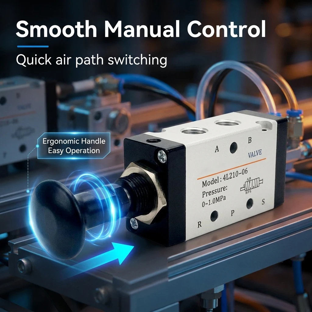 3L 3/2way 4L 5/2 Way Push-pull Valve 3L110/210/310-06/08/10 4L110/210/310/-06/08/10 Manual Directional Valve