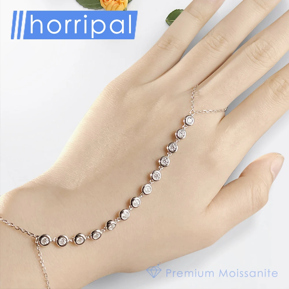 

3mm D VVS1 Moissanite Bubble Bracelets for Women Lab Diamond with GRA Certificates s925 Sterling Silver Wedding Fashion Bracelet
