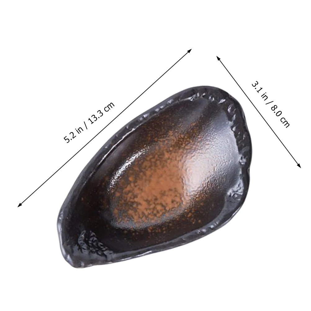 

Durable Seasoning Bowl Exquisite Ceramic Dipping Dish Nonslip Bottom Thick Edge Easy Clean Maintain Compact Size Creative Shell