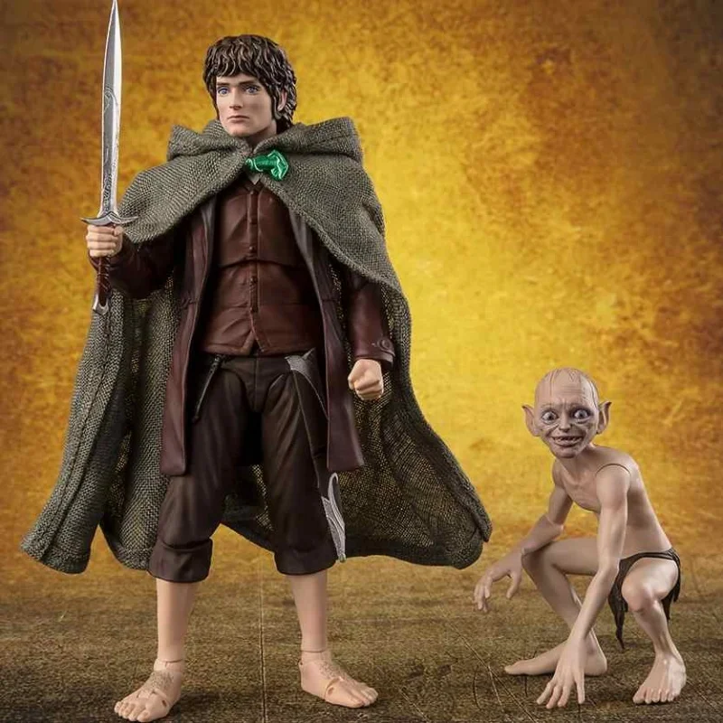 

Genuine Bandai Shf The Lord Of The Rings Frodo Baggins&Gollum Figure Anime Original Mobile Handmade Trendy Model Toy Boy Gifts