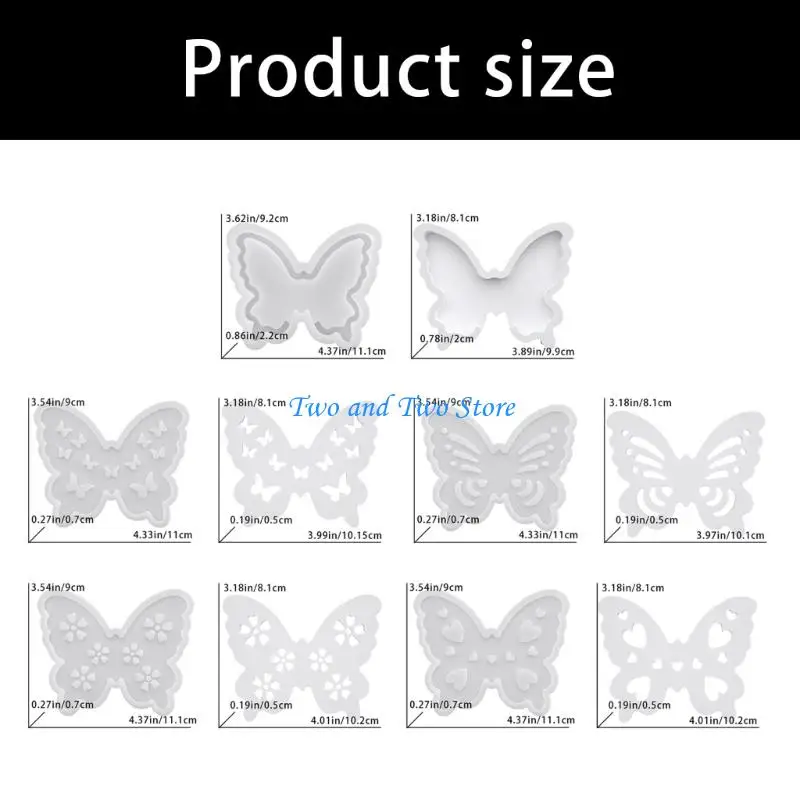 Hx6f Hollow Butterfly Silicone Mould for Decorative Storage Box صياغة خفيفة الوزن 30 غرام من الدرجة