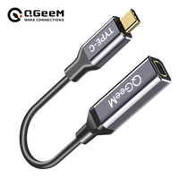 QGeeM USB Type C 3.1 to Mini-DP Female Cable Adapter 4K 60HZ HDTV USB C Mini DP Converter for Macbook HuaWei Mate 10 Samsung S8
