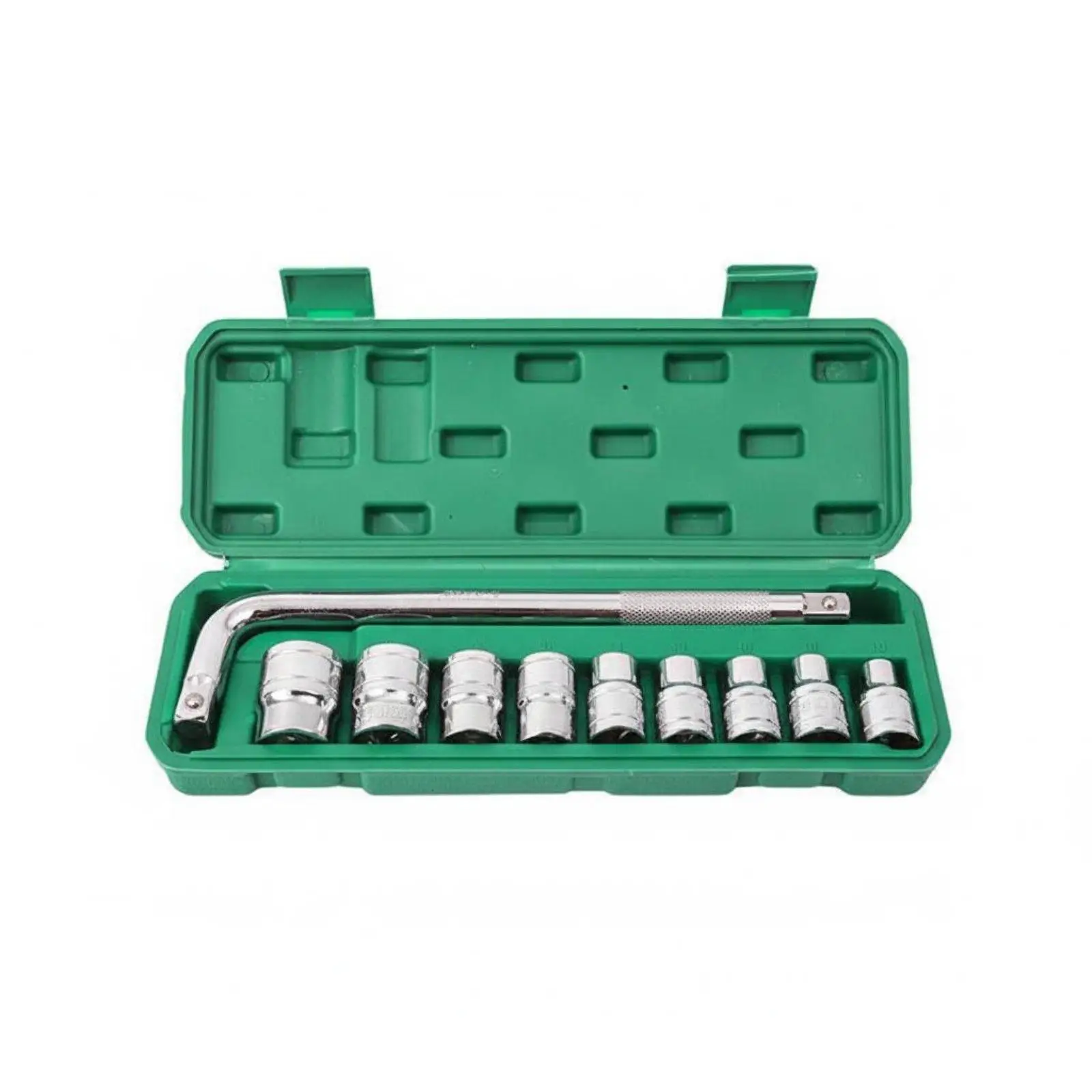 High Turning Power Wrench Socket 10pc Deep Set 1/2 Drive Black Finish for Vehicle Maintenance Work