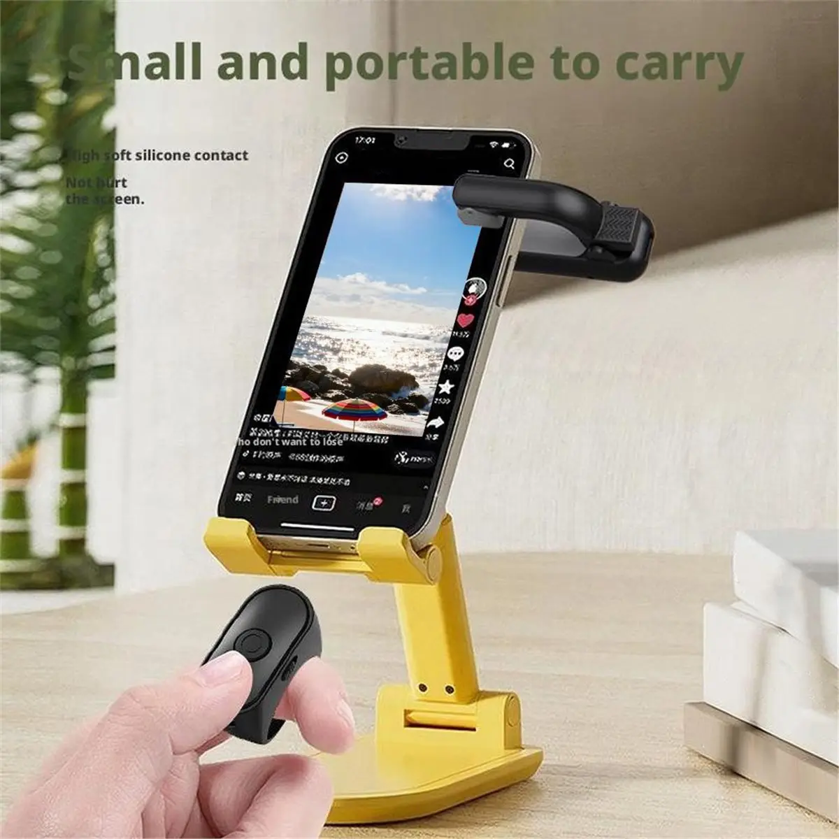 Happy New-  Portable Remote Control Page Turner Ring for Tablet Automatic Remote Page Turning Controller Reading Turning Tool