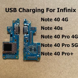 USB Charging Flex For Infinix Note 40 Pro 4G USB Charging Dock Board Connector PCB Port Charger Flex For Note 40 40s Pro Plus 5G