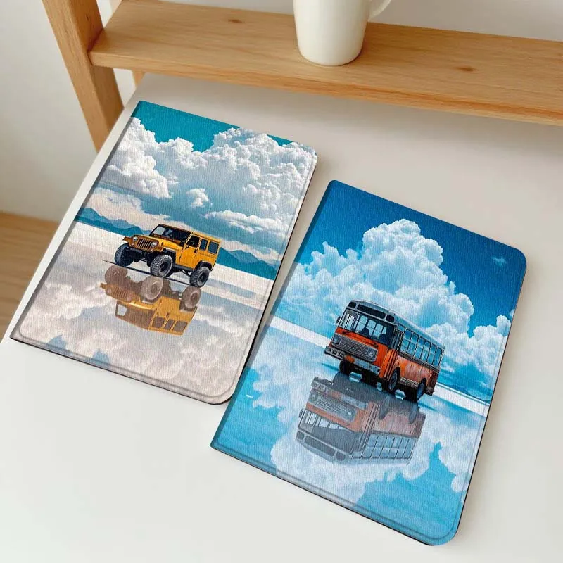 

Cool Yellow Car Reflection Gift For Samsung Galaxy Tab A7 A A8 A9 A11 S6 S11 10.1 10.4 10.5 Inch Lite PLus Soft Tablet Case