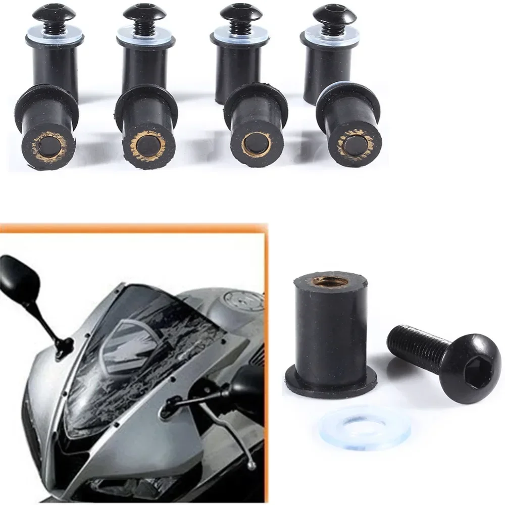 M5 Universal Windscreen Windshield Bolts Screw Kit For Kawasaki Honda Suzuki Yamaha
