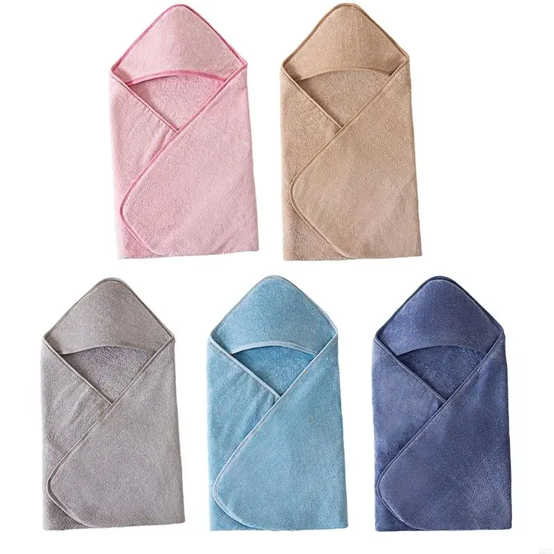 

Bathrobe Hooded Blanket Children Infant Poncho Bath Towel for Toddler Newborns 425F