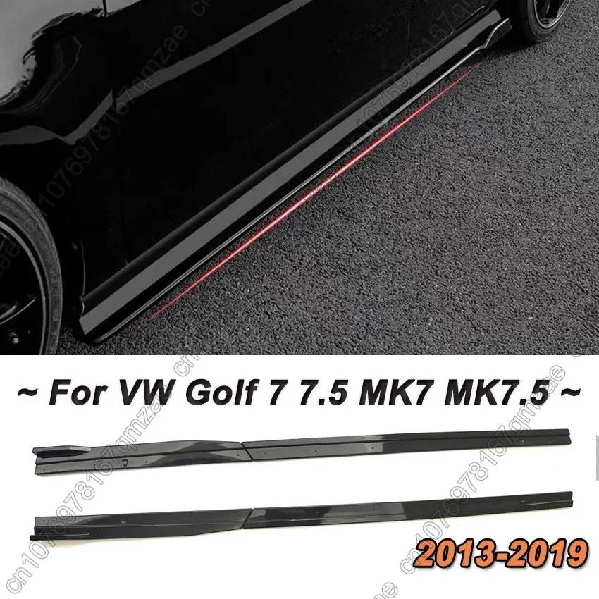 

Для Volkswagen Golf 7 7,5 MK7 MK7.5 R GTI R-Line 2013-2019 боковая юбка, накладка на порог, автомобильный Стайлинг, спойлер, сплиттер, комплекты спойлеров