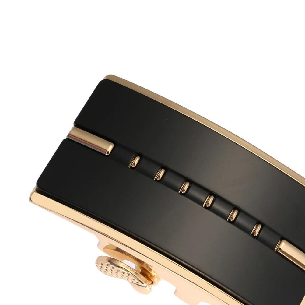 مشبك حزام أوتوماتيكي للرجال مصنوع من خليط معدني متين ومقاوم للخدش باللون الأسود وإبزيم فريد لحزام الأعمال #3