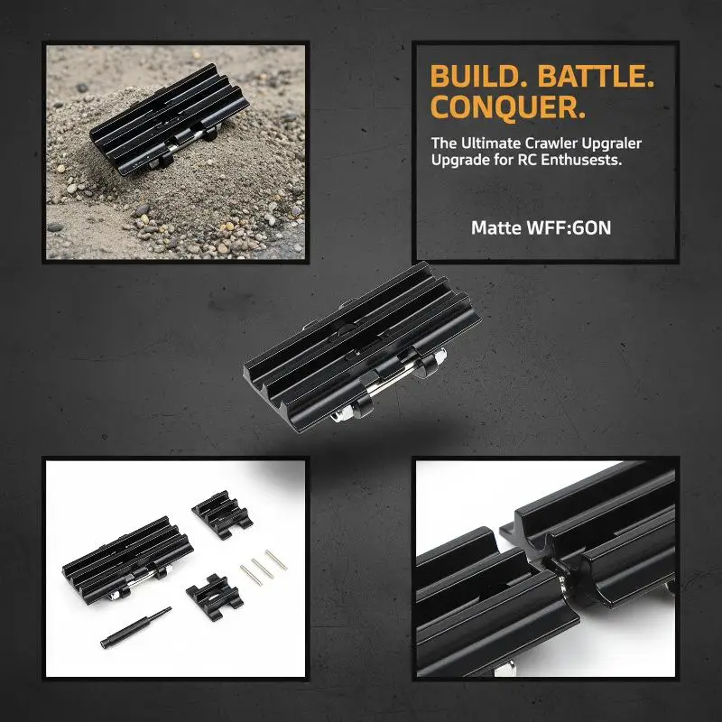 Easy Install Full Metal RC Crawler Track 50*20mm 1 Set Replacement Parts for 1/12 RC Hydraulic Excavator Repairing