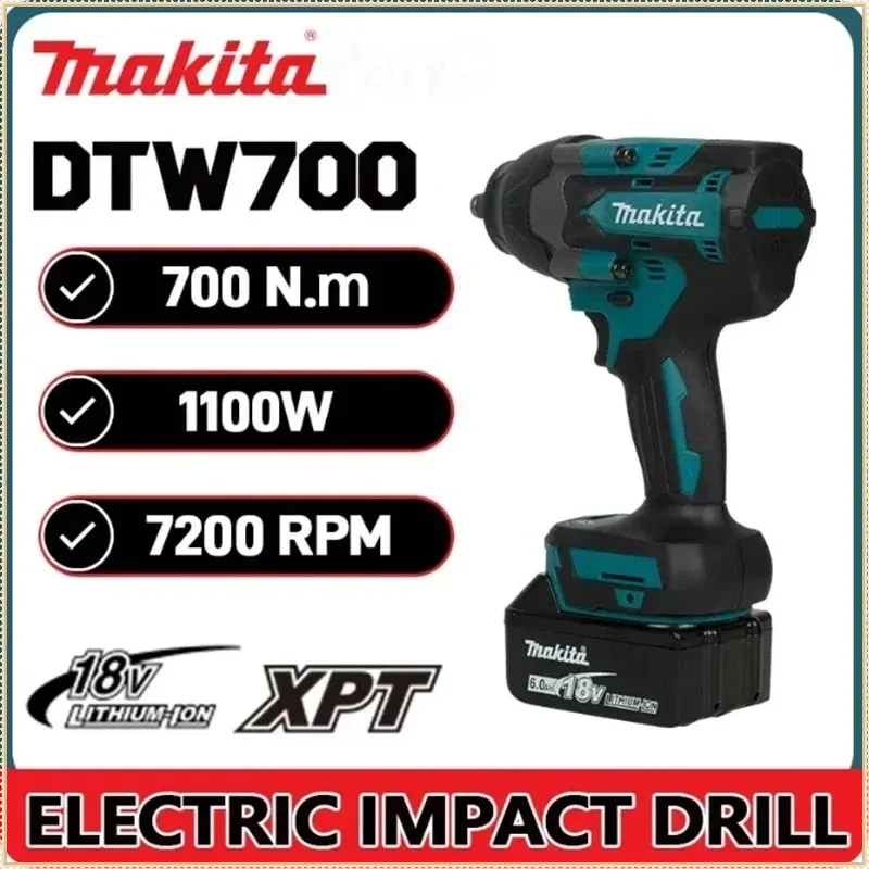 

Аккумуляторный ударный гайковерт Makita DTW700 с высоким крутящим моментом, бесщеточный, электрический, беспроводной, с функцией дрели и шуруповерта, бесплатная доставка, электроинструмент
