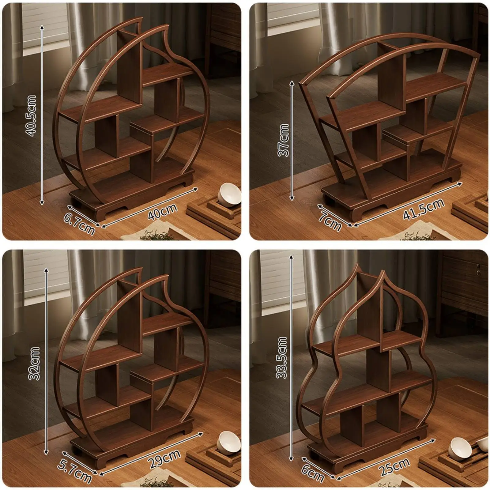 Staggered Shelf Desk Mini Shelf Organizer Shelf Display Shelf for Tableware House Study Decoration