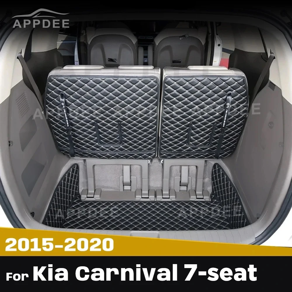 Appdee tapete de porta-malas de carro para kia carnaval 7 lugares 2015-2020 acessórios de carro personalizados decoração de interiores de automóveis