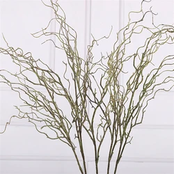 Simulation of 4-fork willow and rattan flower arrangement supplies home accessories artificial simulation flower soft with dead