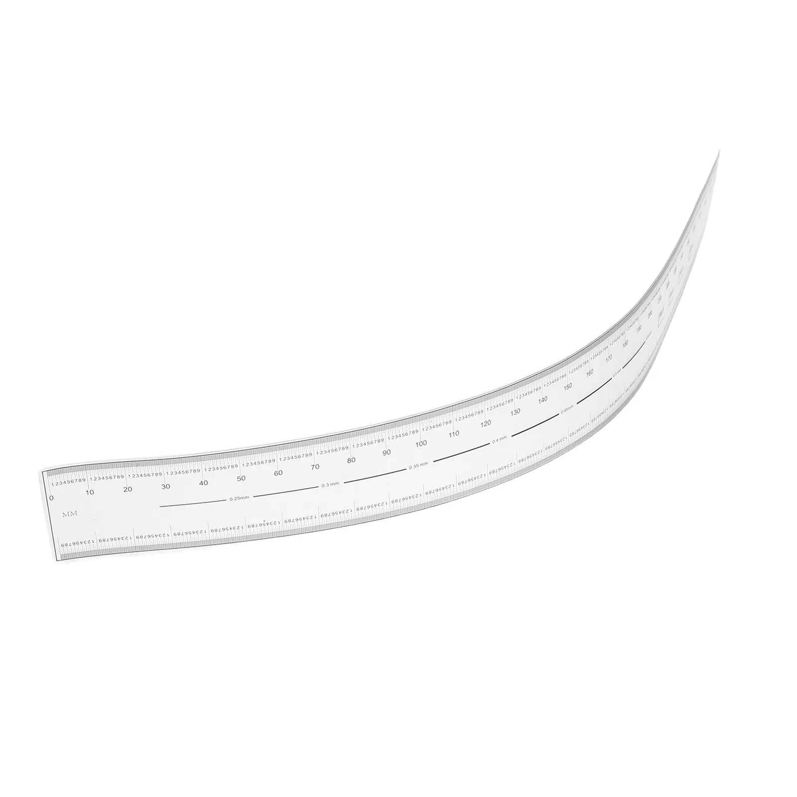 Waterproof Clear Plastic Folding Ruler 30Cm Flexible Soft Double Sided Markings Transparent Calibration Measuring