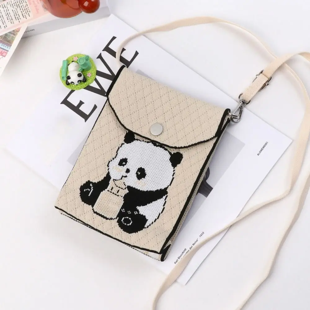 Handmade Mini Knit Handbag Cartoon Cute Knot Wrist Bag High-capacity Polyester Shoulder Bag for Student