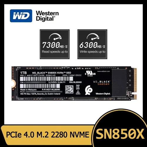 Western Digital WD SN850X SSD 1TB 2TB NVMe Gen4 PCIe M.2 2280 PCIe 4.0X4 unidad disco interno de estado sólido para PS5 portátil de escritorio