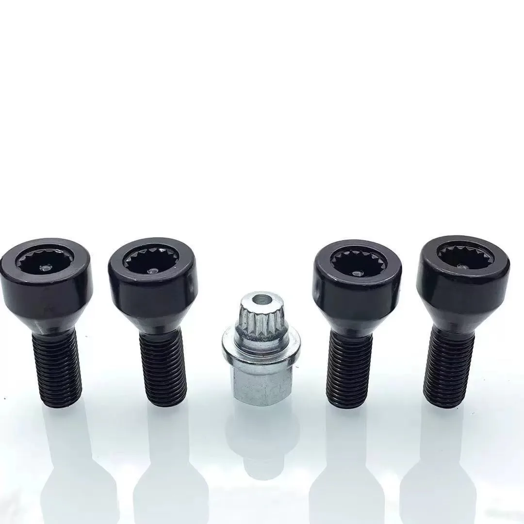 Wheel Lock Bolt Set M14x1.25 For BMW 1 3 5 Series X3 X5 X6 Anti Theft Lug Nuts Direct Replacement With Key Tool