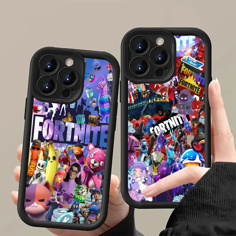 F-Fortnite Gaming Handyhülle für iPhone 17e 17 16e 16 15 14 13 12 11 Air Pro Max Mini XR XS X 7 8 6 6s Plus Weiche TPU Rückseite Schutzhülle