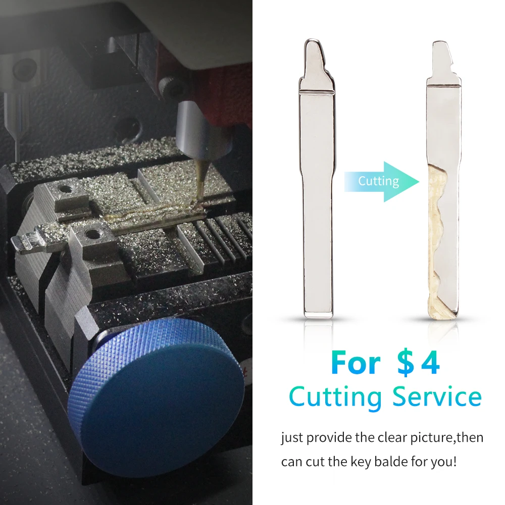 Professional Car Key Blade Cutting Service by Photo Or Key Code Remote Shell Case Fob Extra Fee For CNC (No Includes CHOICE Item