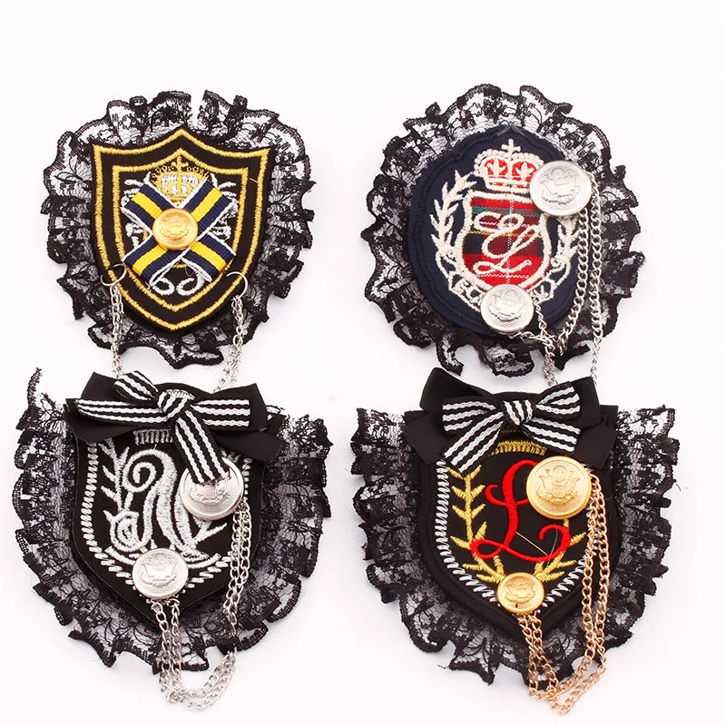 1PC Korean School Navy Style Tassel Epaulets Shoulder Knot Suit Fabric Brooch Badge Medal Suits Uniforms Badges Accessories