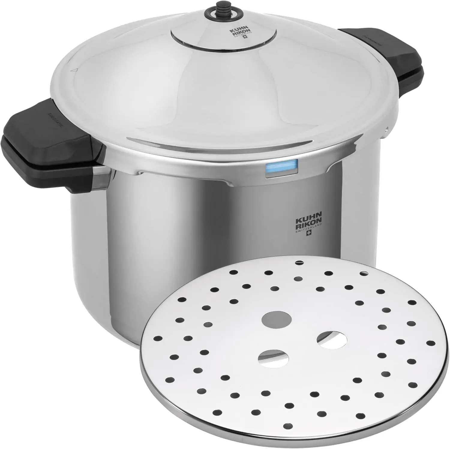 

Pressure Cooker 11” 8.45 qt family of 6 wide base for better braising, Stainless