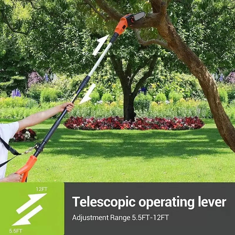 Hot Selling 8inch Portable Cordless Large Lithium Battery Capacity Telescopic Extension Pole  Brushless Parkside Chainsaw