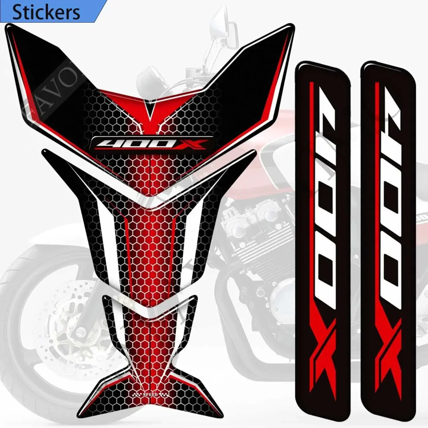 

For Honda CB400X CB 400 X 400X Fuel Oil Kit Knee Helmet Tank Pad Stickers Decal adhesive Protector Fairing Fender