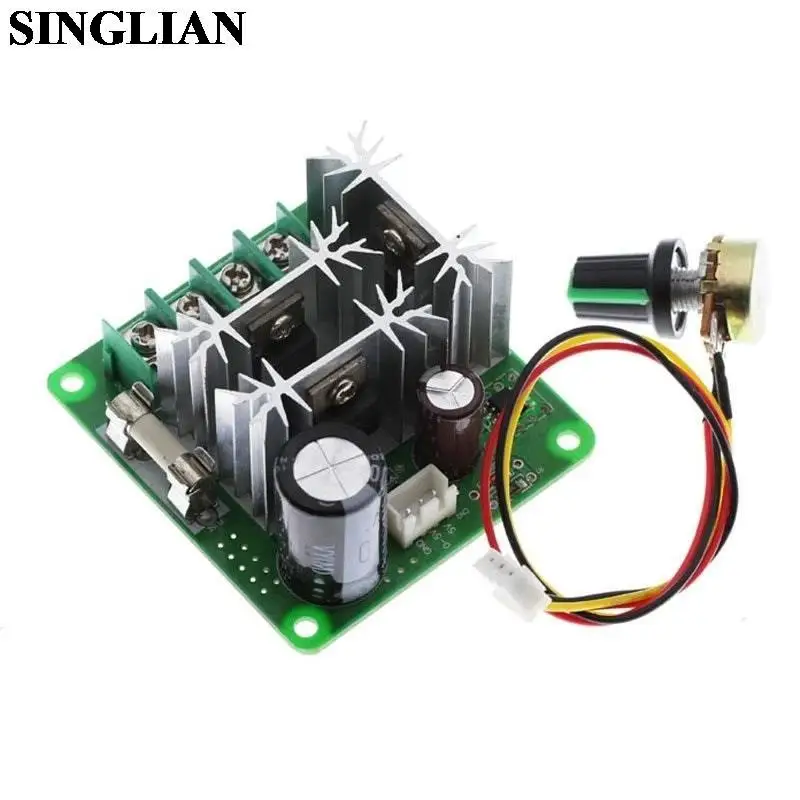 DC6V-90V 15A DC Motor Speed Controller Module PWM Stepless Motor Speed Regulation Pulse Width DC 12V 24V 36V 48V 1000W