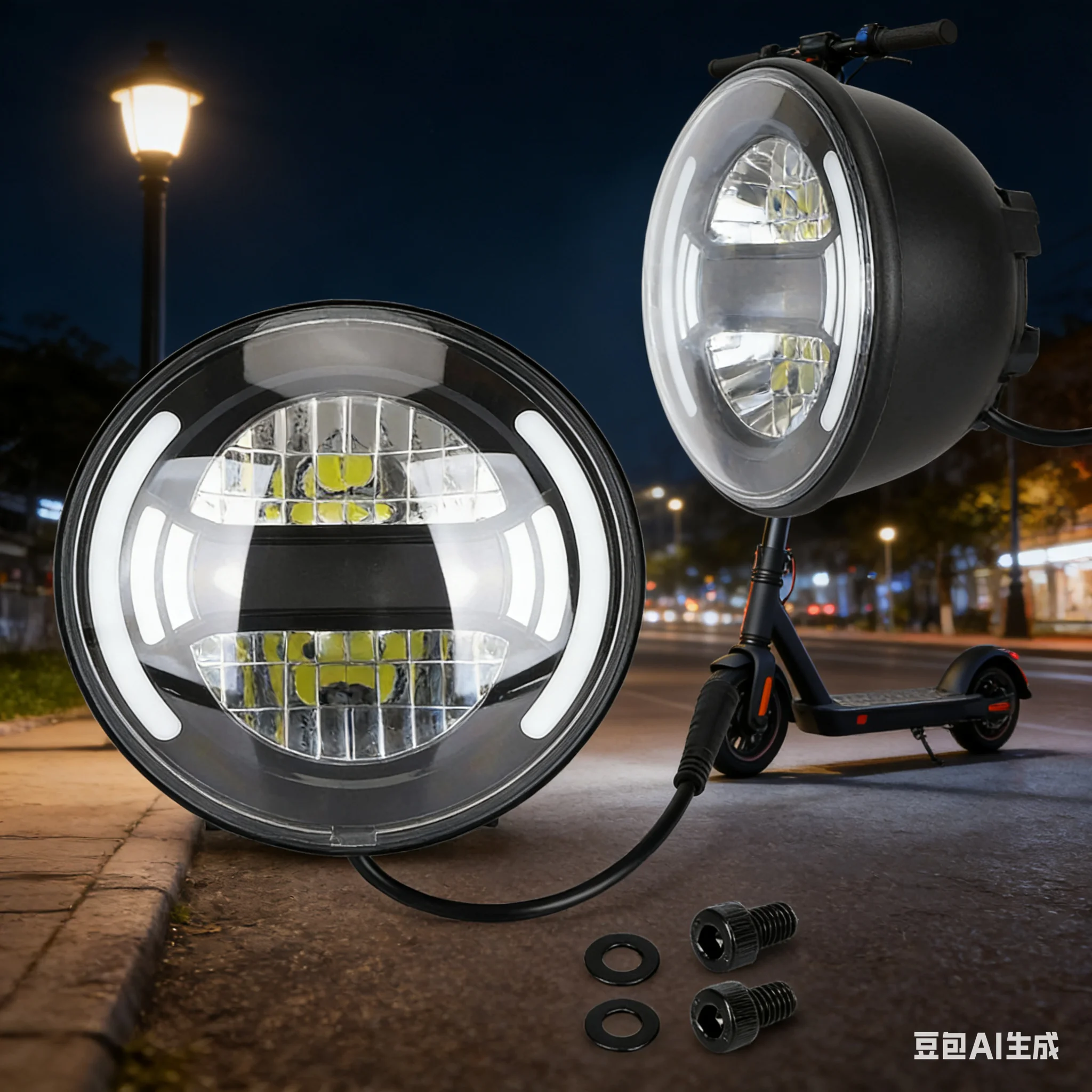 

Scooter Headlight Bulb Original Head Light For Kukirin G4 Max/ For G5 Electric Scooter Front Light Replacement Accessories