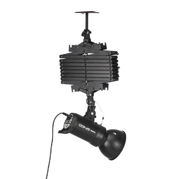 2 متر الألومنيوم استوديو الإضاءة دعم نظام السكك الحديدية قطرة Pantograph للاستوديو التصوير قوة ثابتة المفصلي مصباح شماعات #2