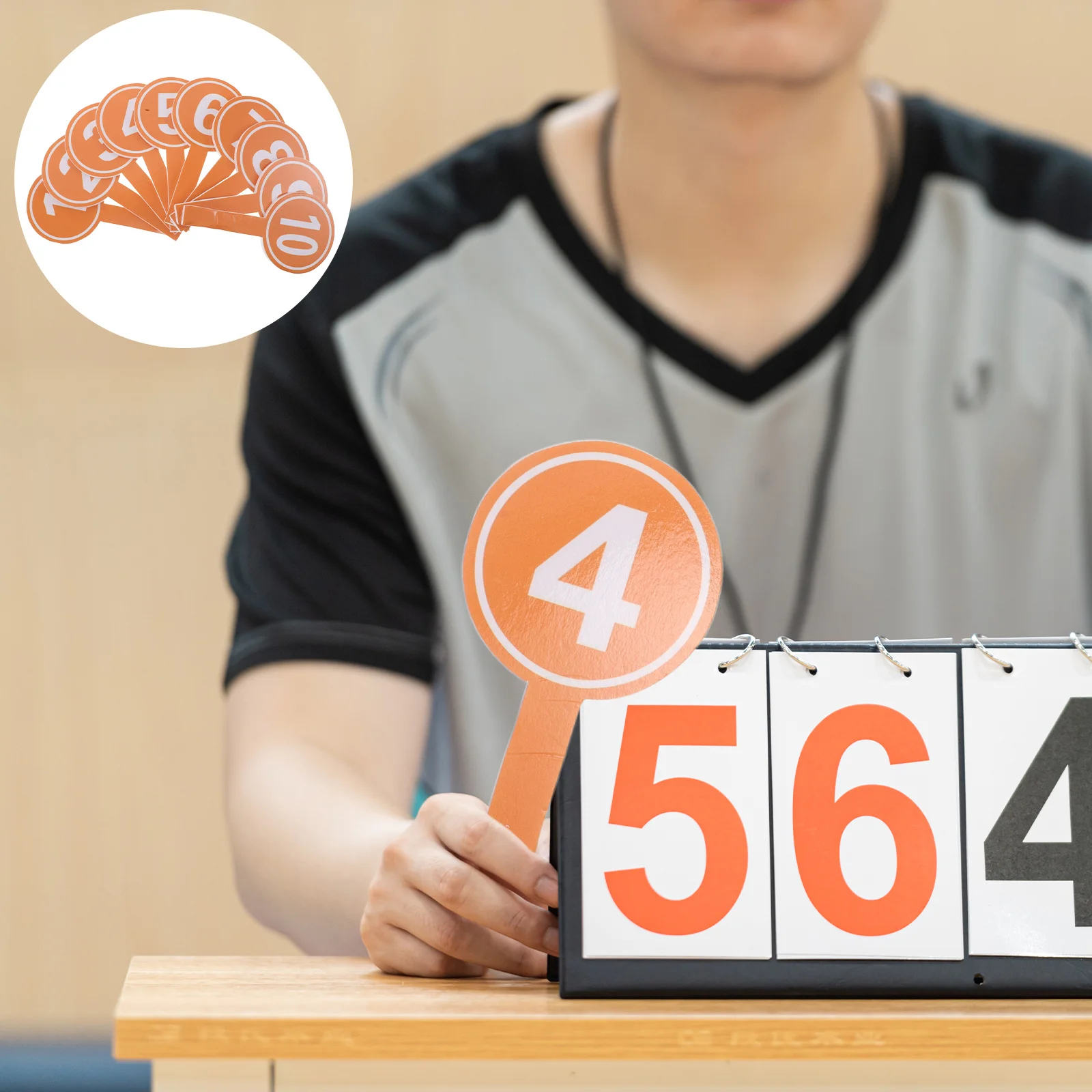 

10 шт., весла для черлидинга с номерами 1-10, легкие портативные цвета высокой видимости для спортивных мероприятий