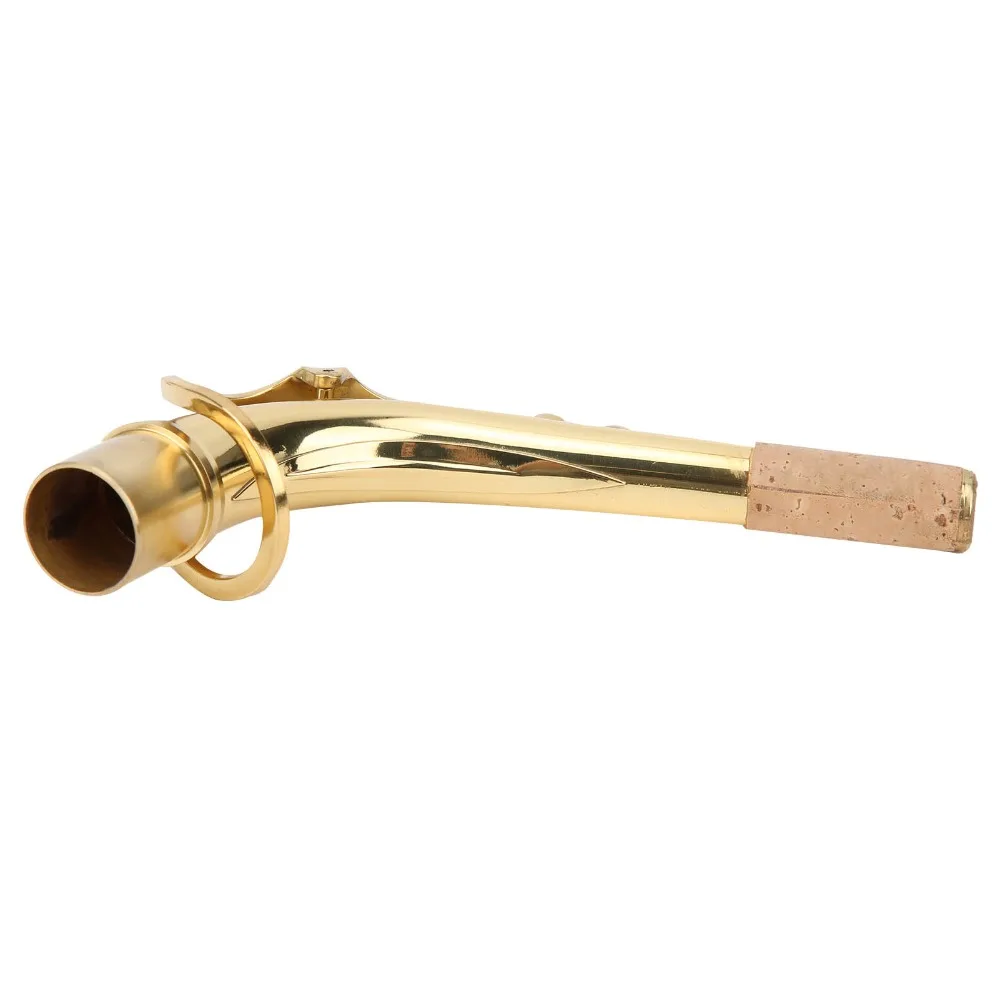 Brass Alto Saxophone Neck Gold 2.45cm/0.96in Port Diameter Instrument Bend Neck Saxophone Neck Tube For Alto Saxophones Use